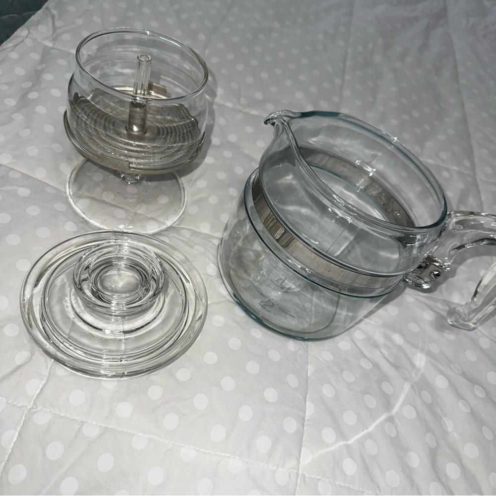 Vintage Pyrex Glass Coffee Percolator with Clear Handle - Picture 8 of 11